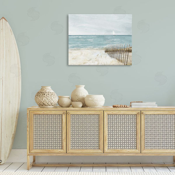 Stupell Industries Ruane Manning | Beach Footprints & Fence Wall Art