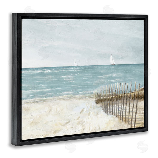 Stupell Industries Ruane Manning | Beach Footprints & Fence Wall Art