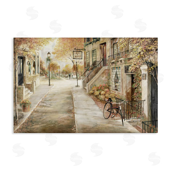 stupell industries Ruane Manning | Bicycle on Town Street