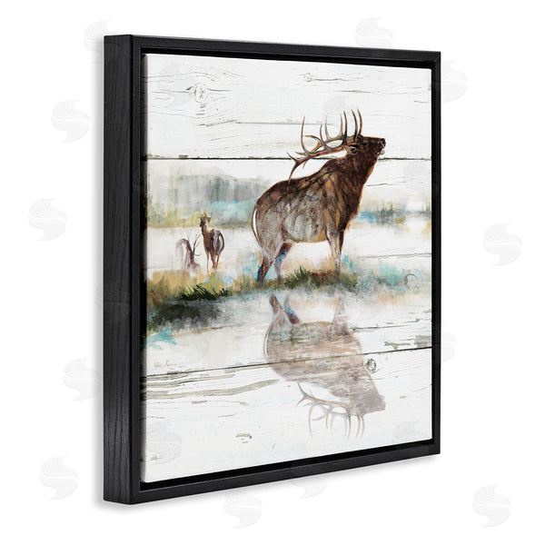 Stupell Industries Ruane Manning | Elk And Wild Deer Forest Animal Watering Hole Wall Art