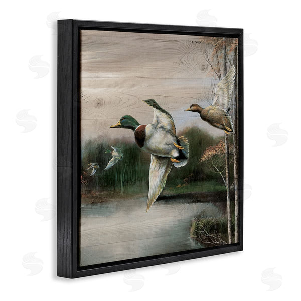 Stupell Industries Ruane Manning | Flying Ducks In Rustic Nature