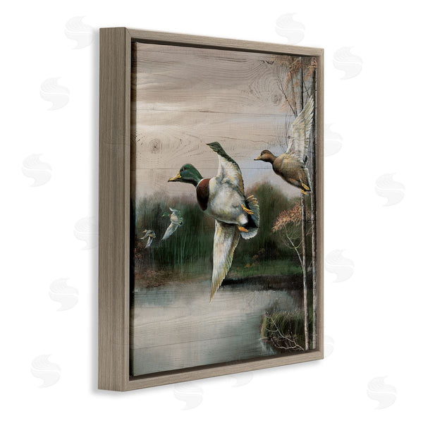 Stupell Industries Ruane Manning | Flying Ducks In Rustic Nature