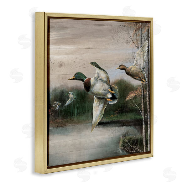 Stupell Industries Ruane Manning | Flying Ducks In Rustic Nature