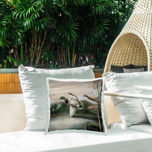 Stupell Industries Ruane Manning | Flying Ducks In Rustic Nature Printed Throw Pillow