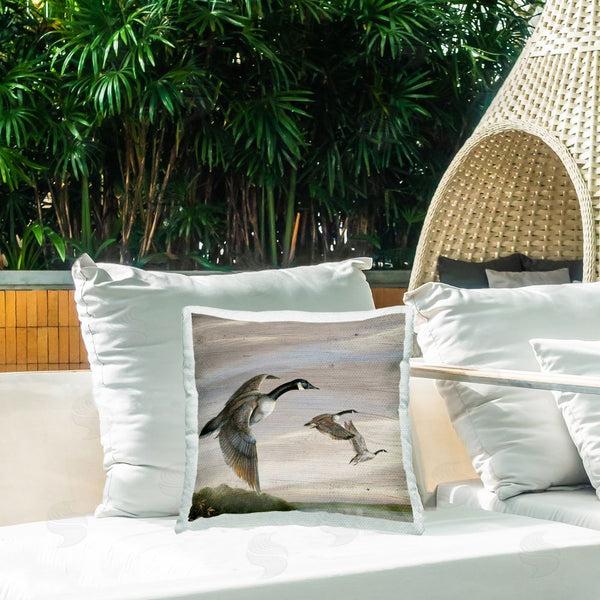 Stupell Industries Ruane Manning | Flying Geese Over Rustic Printed Throw Pillow