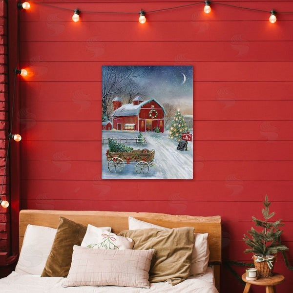 Stupell Industries Ruane Manning | Holiday Wagon & Barn