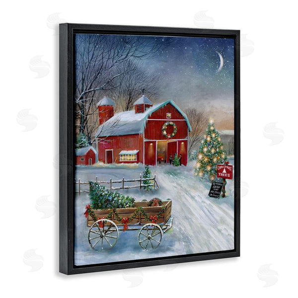 Stupell Industries Ruane Manning | Holiday Wagon & Barn