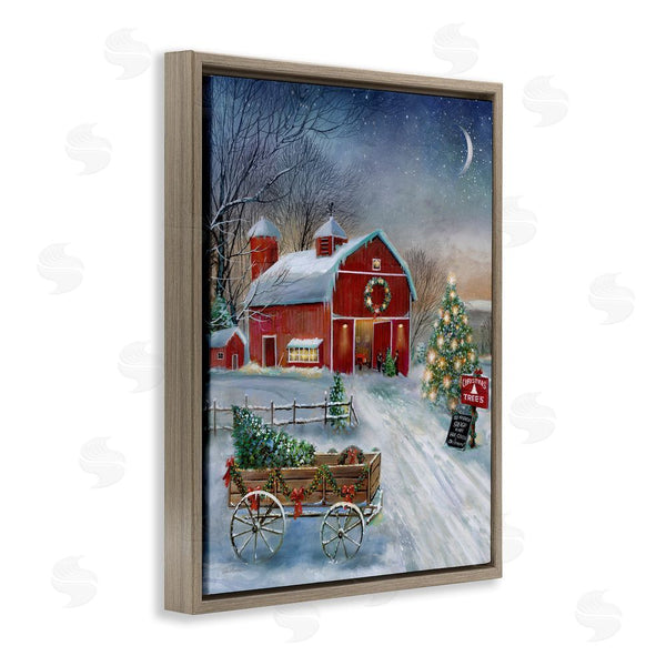 Stupell Industries Ruane Manning | Holiday Wagon & Barn