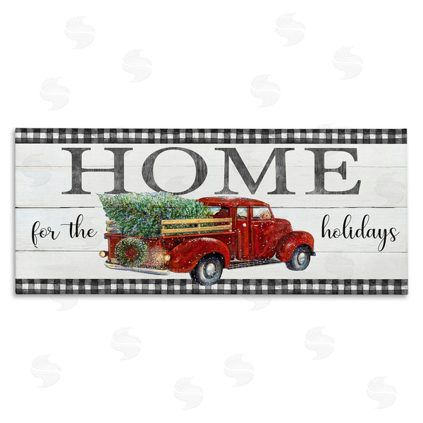 stupell industries Ruane Manning | Home For Holidays Truck Wall Art