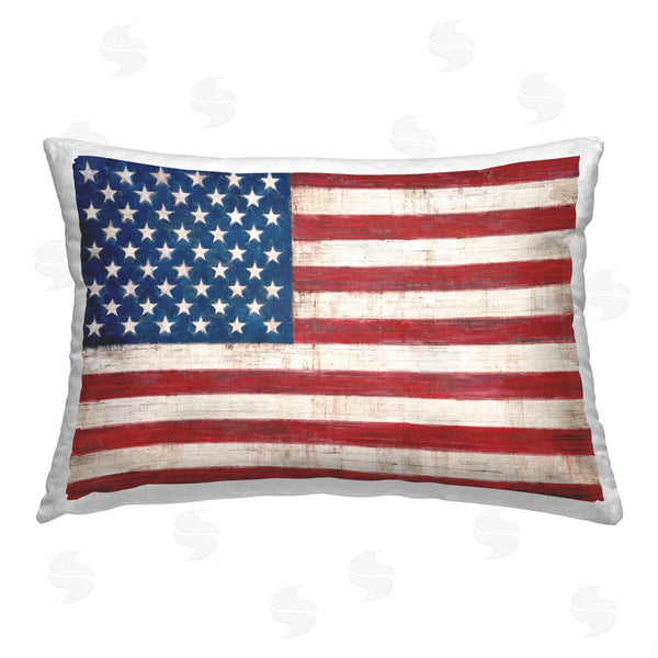 stupell industries Ruane Manning | Patriotic American Flag Printed Throw Pillow