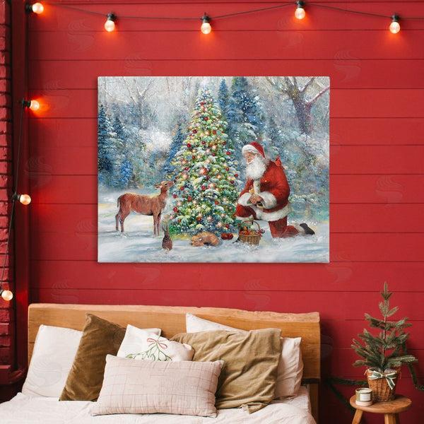 Stupell Industries Ruane Manning | Santa & Baby Deer Wall Art