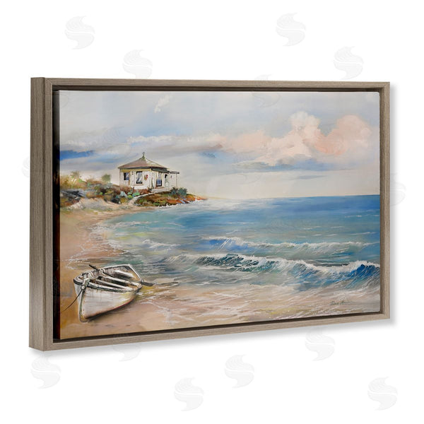 Stupell Industries Ruane Manning | Shoreline Rowboat Scene