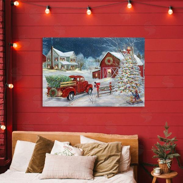 Stupell Industries Ruane Manning | Snowy Winter Farmhouse Wall Art