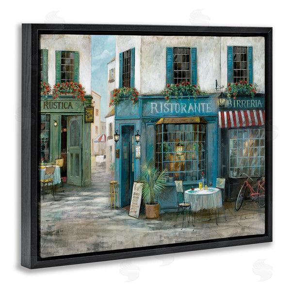 Stupell Industries Ruane Manning | Traditional Village Plaza Architecture Restaurant Patio Scene Wall Art