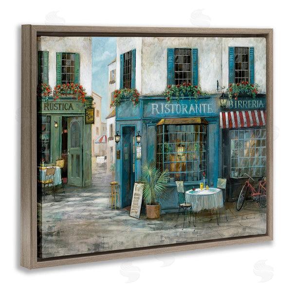 Stupell Industries Ruane Manning | Traditional Village Plaza Architecture Restaurant Patio Scene Wall Art