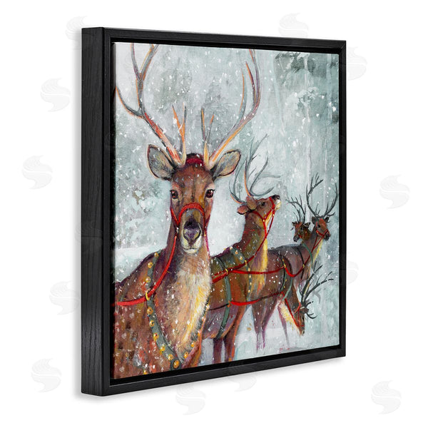 Stupell Industries Ruane Manning | Winter Reindeer Holiday Landscape