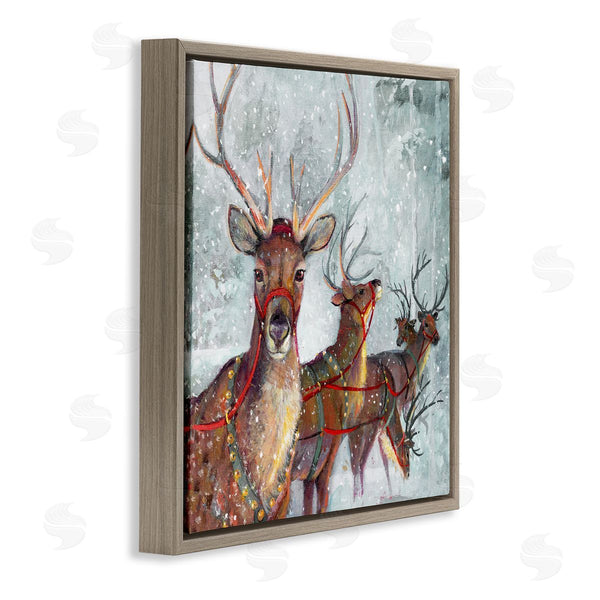 Stupell Industries Ruane Manning | Winter Reindeer Holiday Landscape