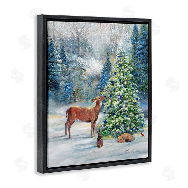 Stupell Industries Ruane Manning | Winter Woodland Animals Tree Wall Art