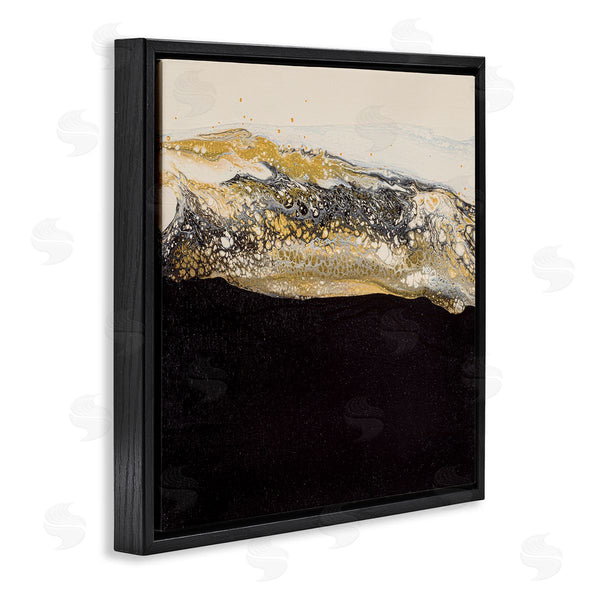 Stupell Industries Ruth Fromstein | Abstract Black & Glam Ripples Wall Art