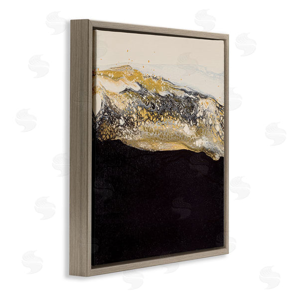 Stupell Industries Ruth Fromstein | Abstract Black & Glam Ripples Wall Art
