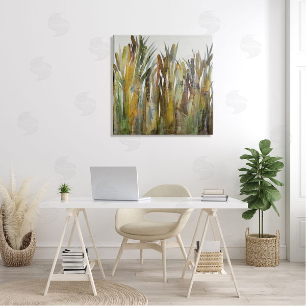 Stupell Industries Ruth Fromstein | Abstract Cattails Grass Collage Neutral Tones Wall Art