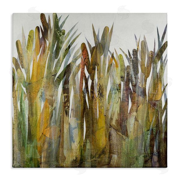 stupell industries Ruth Fromstein | Abstract Cattails Grass Collage Neutral Tones Wall Art