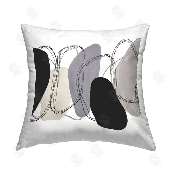 stupell industries Ruth Fromstein | Abstract Geometric Rocks Printed Throw Pillow