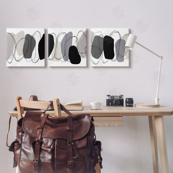Stupell Industries Ruth Fromstein | Abstract Grey Pebbles Wall Art