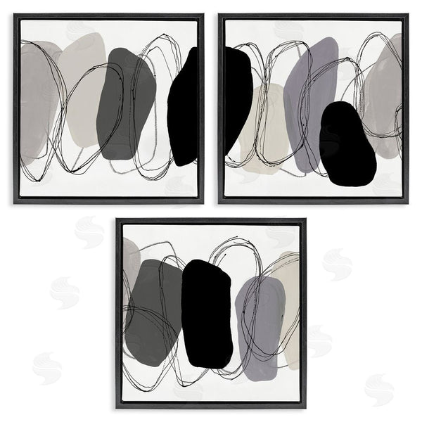 Stupell Industries Ruth Fromstein | Abstract Grey Pebbles Wall Art