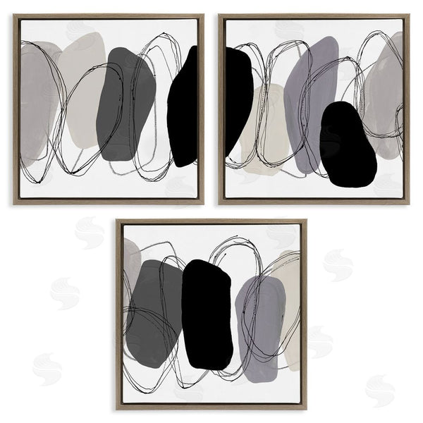 Stupell Industries Ruth Fromstein | Abstract Grey Pebbles Wall Art
