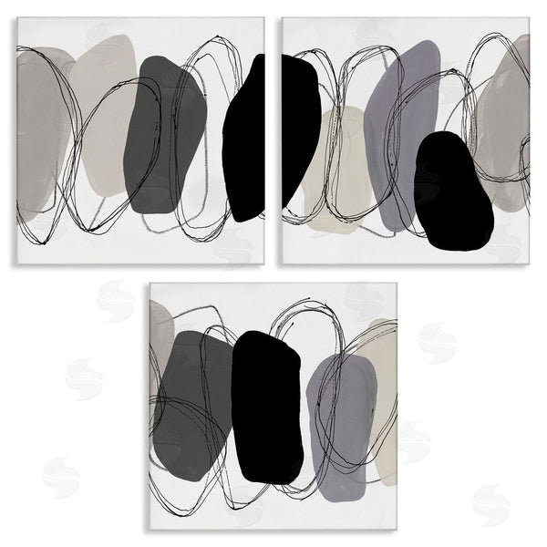 stupell industries Ruth Fromstein | Abstract Grey Pebbles Wall Art