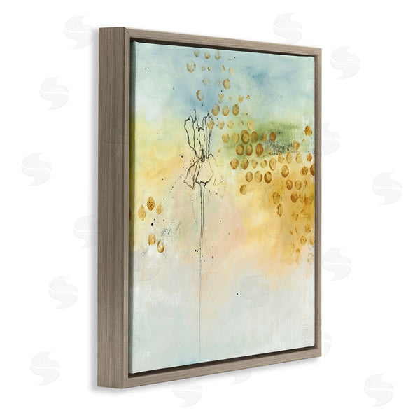 Stupell Industries Ruth Fromstein | Abstract Iris Floral Linework Watercolor Ombre Wall Art