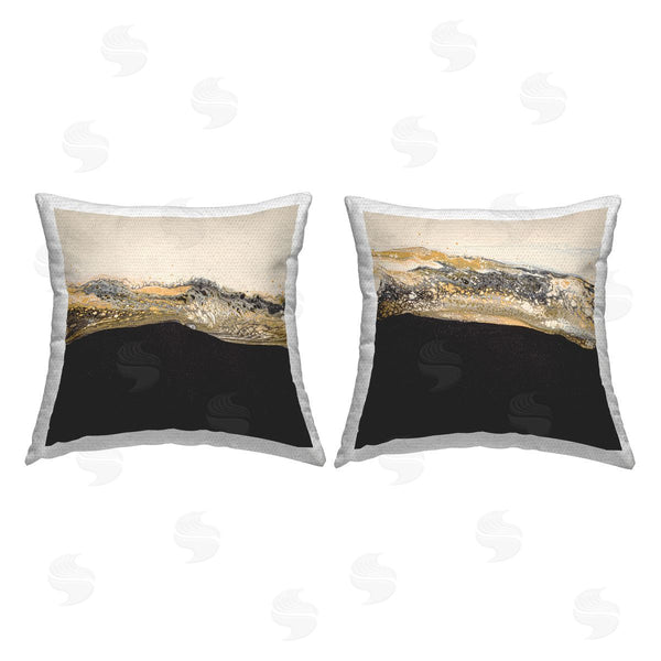 Stupell Industries Ruth Fromstein | Abstract Modern Glam Splash Printed Throw Pillow Set