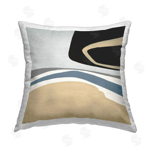 Stupell Industries Ruth Fromstein | Beige Geometric Abstraction Printed Throw Pillow