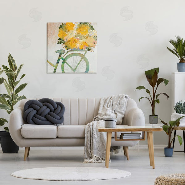 Stupell Industries Ruth Fromstein | Bicycle With Abstract Florals Wall Art