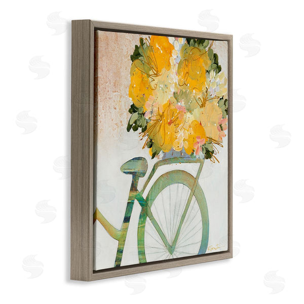 Stupell Industries Ruth Fromstein | Bicycle With Abstract Florals Wall Art