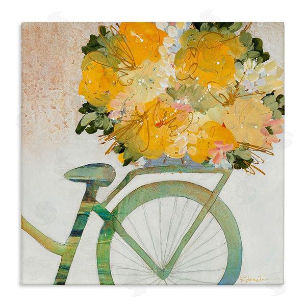 stupell industries Ruth Fromstein | Bicycle with Abstract Florals Wall Art