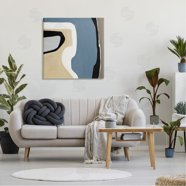 Stupell Industries Ruth Fromstein | Blue & Beige Abstraction Wall Art
