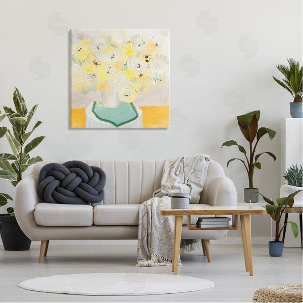 Stupell Industries Ruth Fromstein | Bright Modern Flower Blossoms Bouquet Collage Painting Wall Art