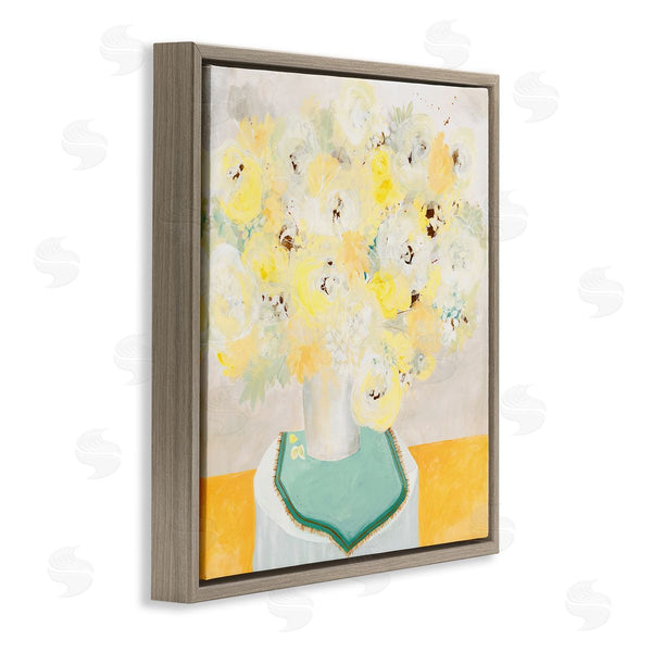 Stupell Industries Ruth Fromstein | Bright Modern Flower Blossoms Bouquet Collage Painting Wall Art
