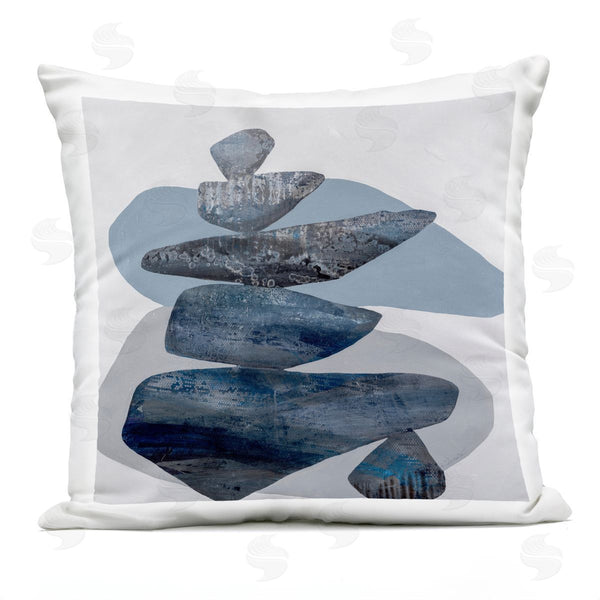 Stupell Industries Ruth Fromstein | Calming Stacked Modern Rocks Printed Throw Pillow