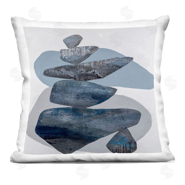 stupell industries Ruth Fromstein | Calming Stacked Modern Rocks Printed Throw Pillow