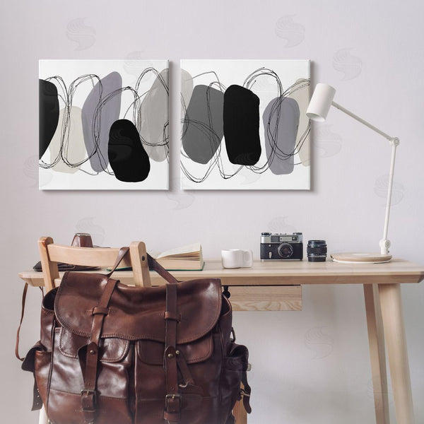 Stupell Industries Ruth Fromstein | Contemporary Oblique Circular Shapes Wall Art