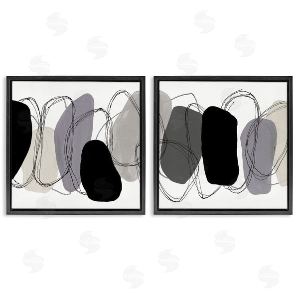 Stupell Industries Ruth Fromstein | Contemporary Oblique Circular Shapes Wall Art