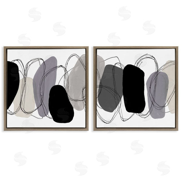 Stupell Industries Ruth Fromstein | Contemporary Oblique Circular Shapes Wall Art