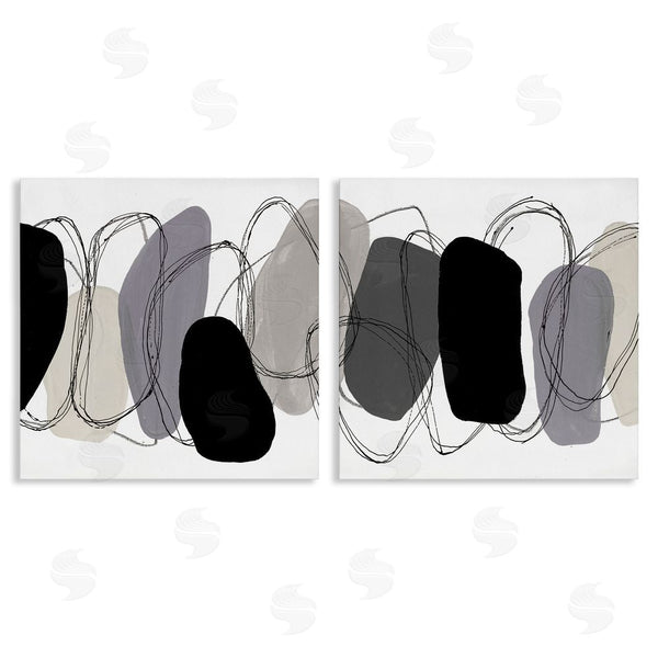 stupell industries Ruth Fromstein | Contemporary Oblique Circular Shapes Wall Art