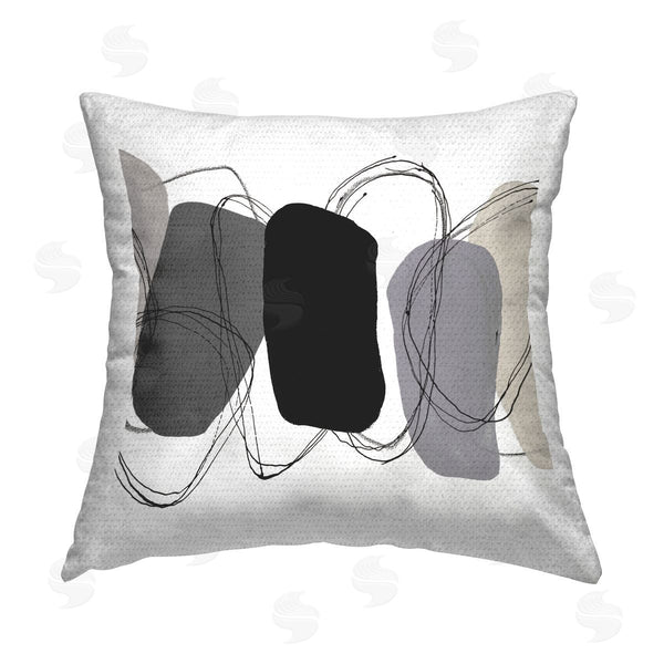 Stupell Industries Ruth Fromstein | Contemporary Pebble Shapes Printed Throw Pillow