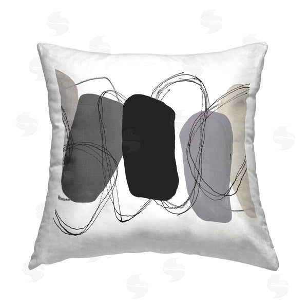 stupell industries Ruth Fromstein | Contemporary Pebble Shapes Printed Throw Pillow
