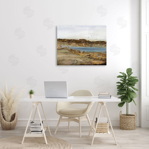 Stupell Industries Ruth Fromstein | Country Creek With Bird Detail Muddy Landscape Wall Art