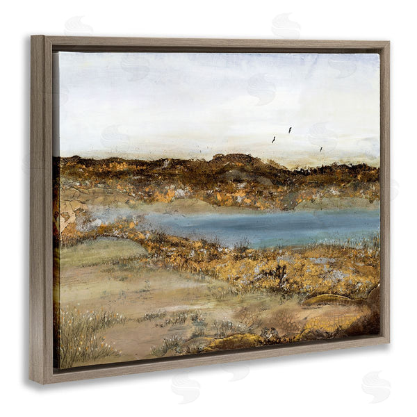 Stupell Industries Ruth Fromstein | Country Creek With Bird Detail Muddy Landscape Wall Art